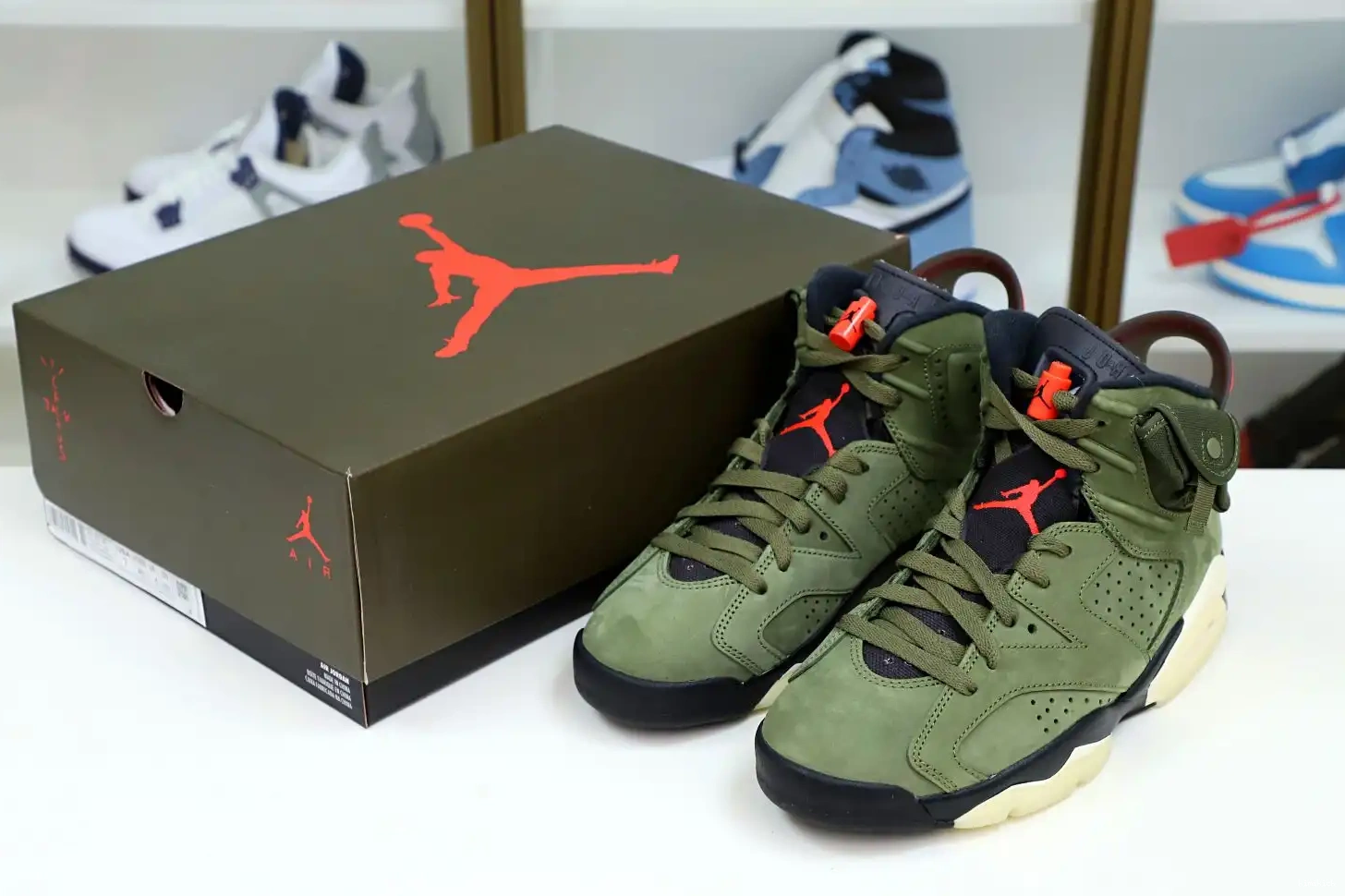 Kimikick TRAVIS RETRO JORDAN AIR X 6 SCOTT 'OLIVE' 0422